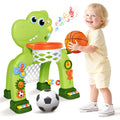 AuroTops dinosaur basketball hoop with vibrant colors promotes active play.