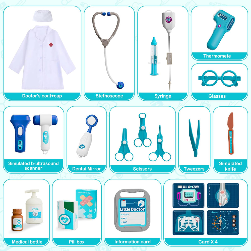 AuroTops doctor kit simulated thermometer for pretend medical care