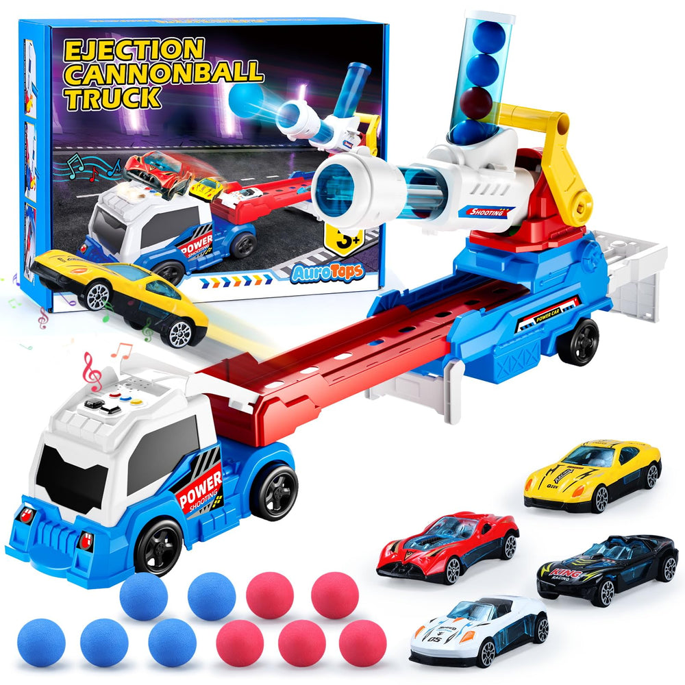 AuroTops ejection truck with lights for action-packed play indoors or outdoors.