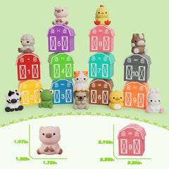 AuroTops numbered barns 1-10 encourage counting and color matching during playtime.