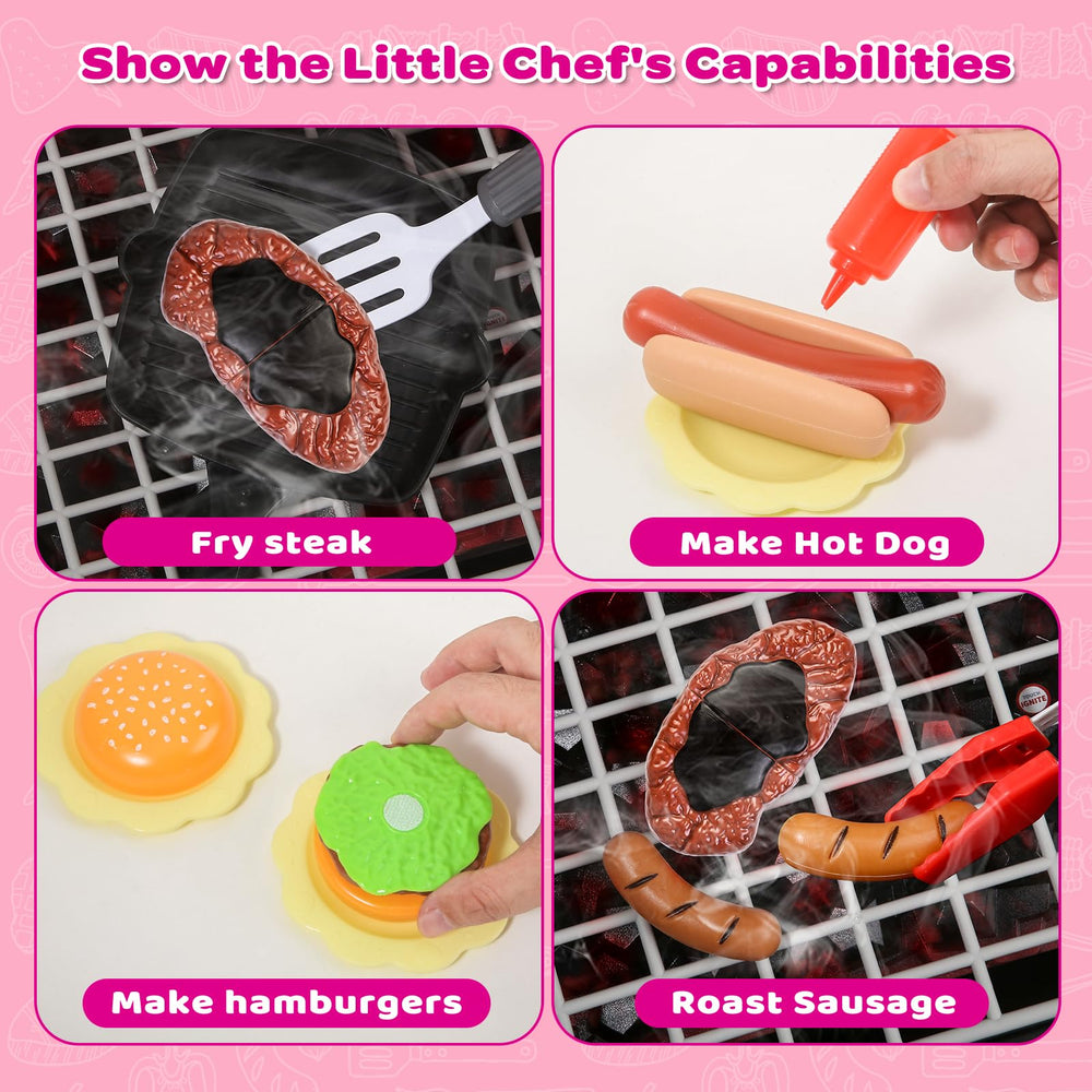 AuroTops pink kitchen toy uses non‑toxic plastic for sturdy, kid‑friendly design.
