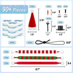Aursy Snowman Kit accessories pack with noses, branches, and decorative pieces.