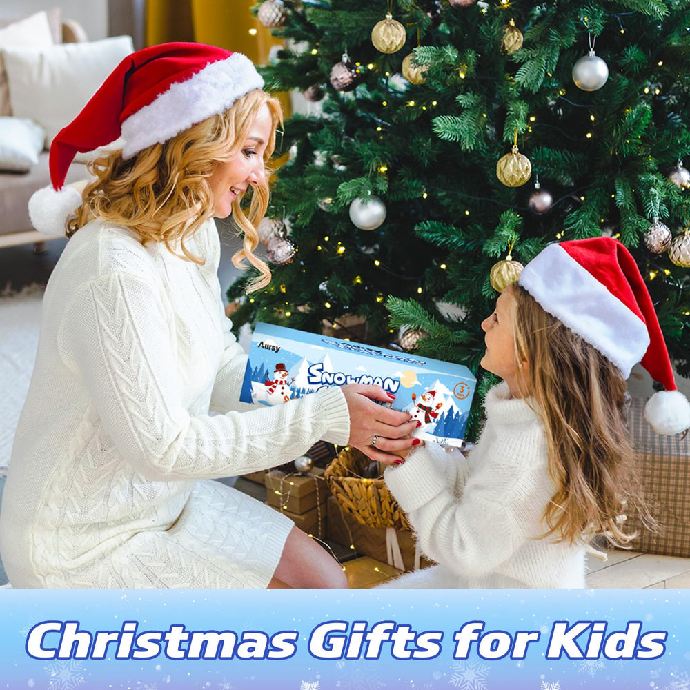 Aursy Snowman Kit opened box showing all included materials.