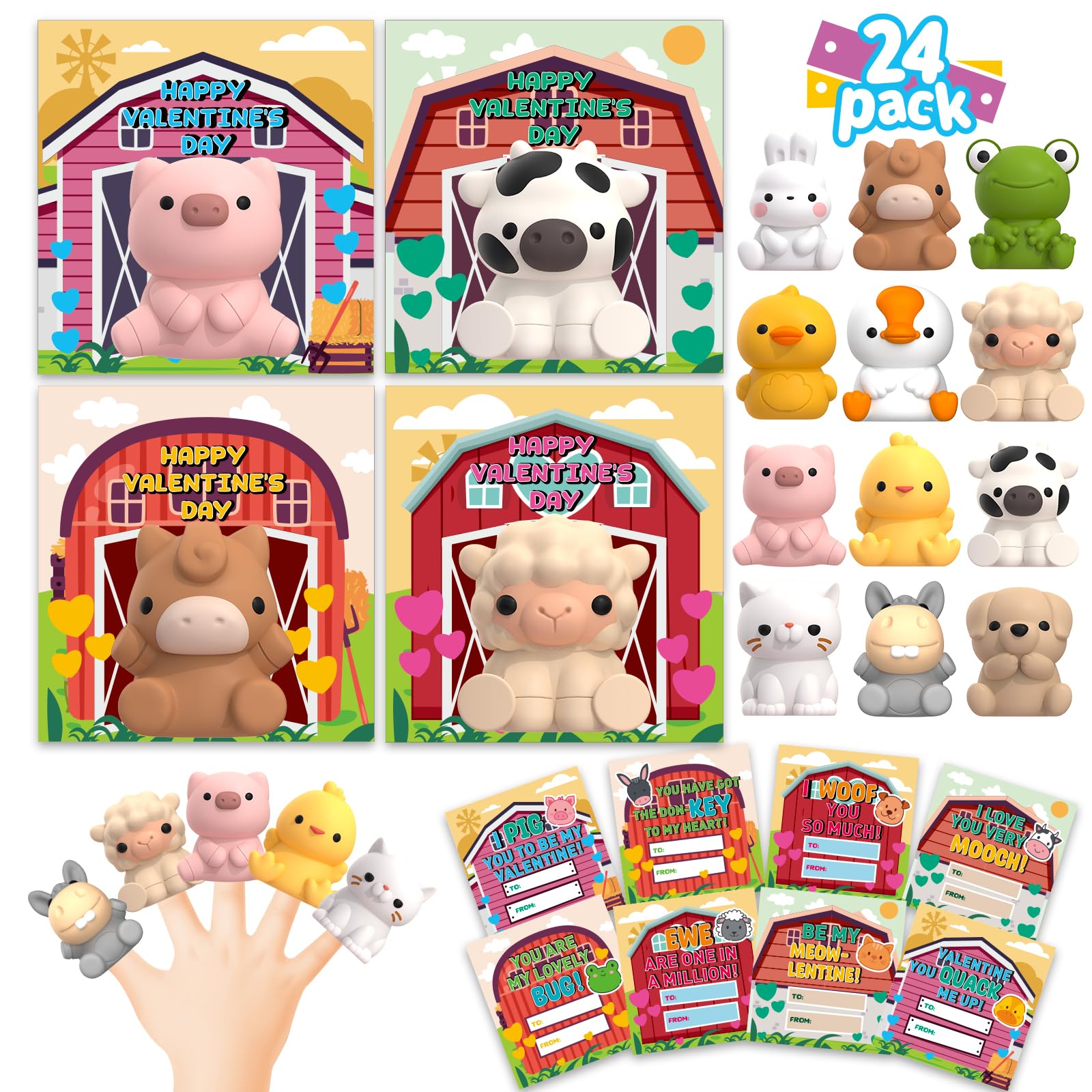 AuroTops farm animal finger puppets for imaginative storytelling