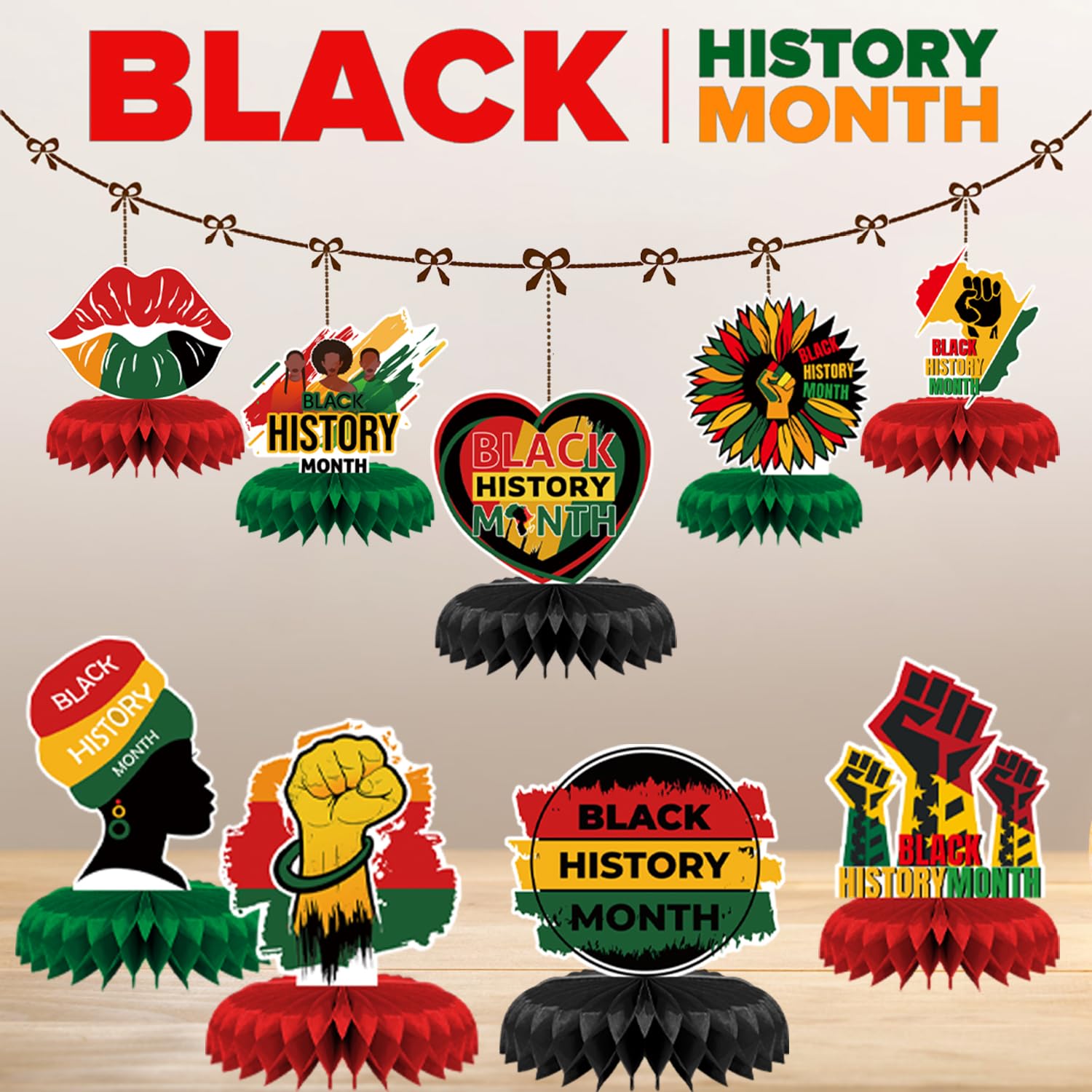 AUSHENKE Black History Month centerpiece pattern 2 adds vibrant focal point to gatherings