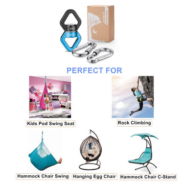 AusKit 30kn rigging swivel supports high-load swings and hammocks safely