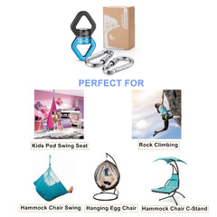 AusKit 30kn rigging swivel supports high-load swings and hammocks safely
