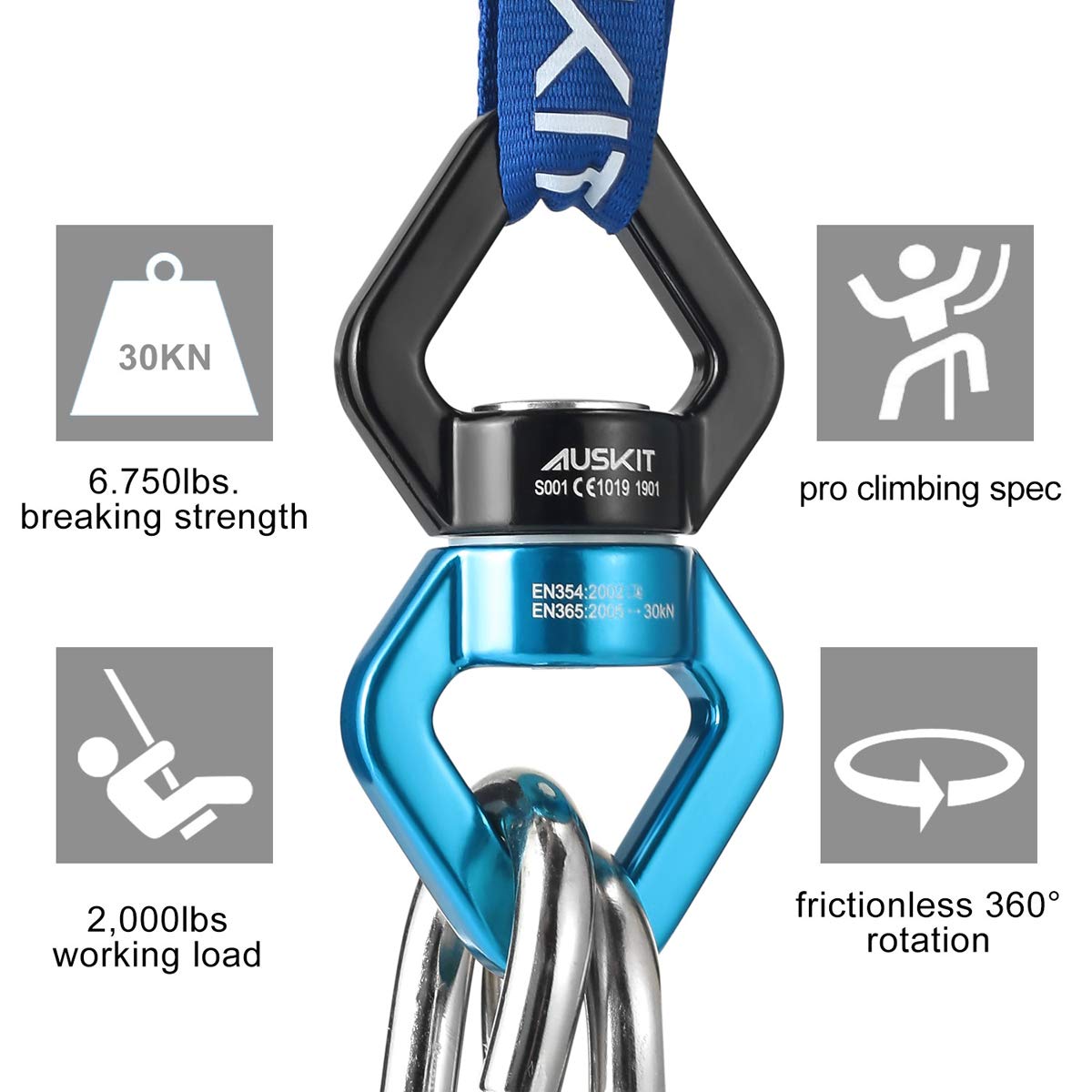 AusKit aluminum magnesium alloy swivel resists corrosion while enabling effortless spins