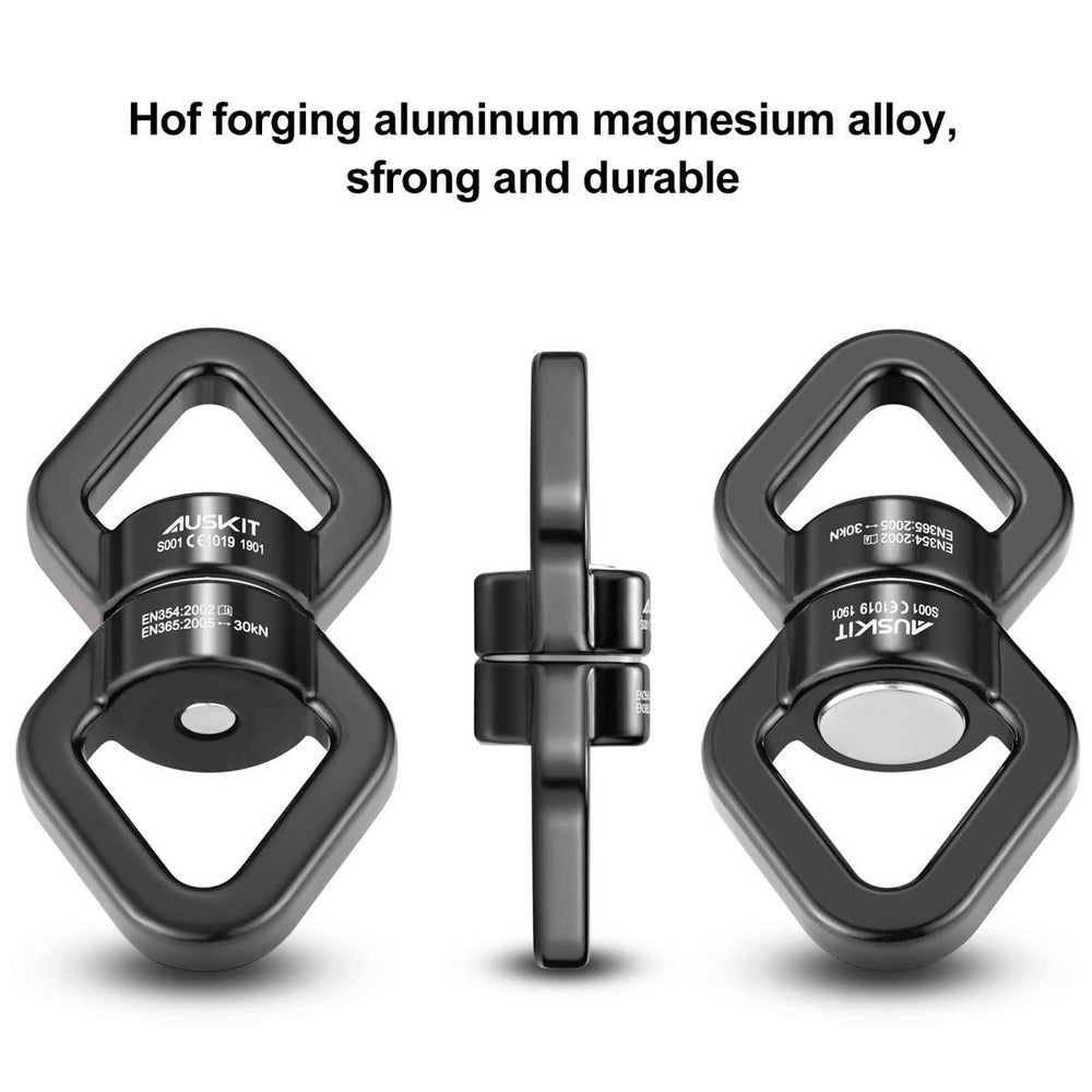 AusKit snap hook set included for quick attachment and removal.