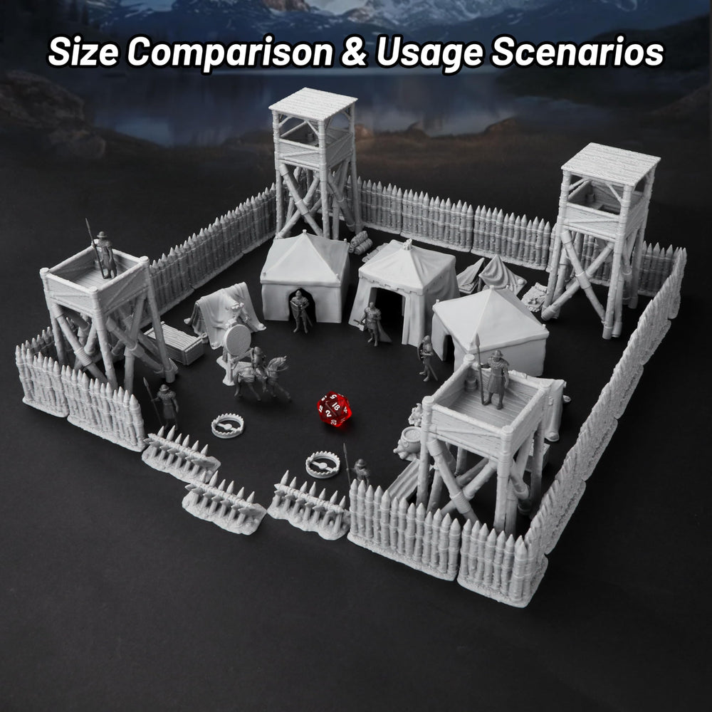 AUSPDICE AF676 barricades layout forming engaging tactical battlefield scenes