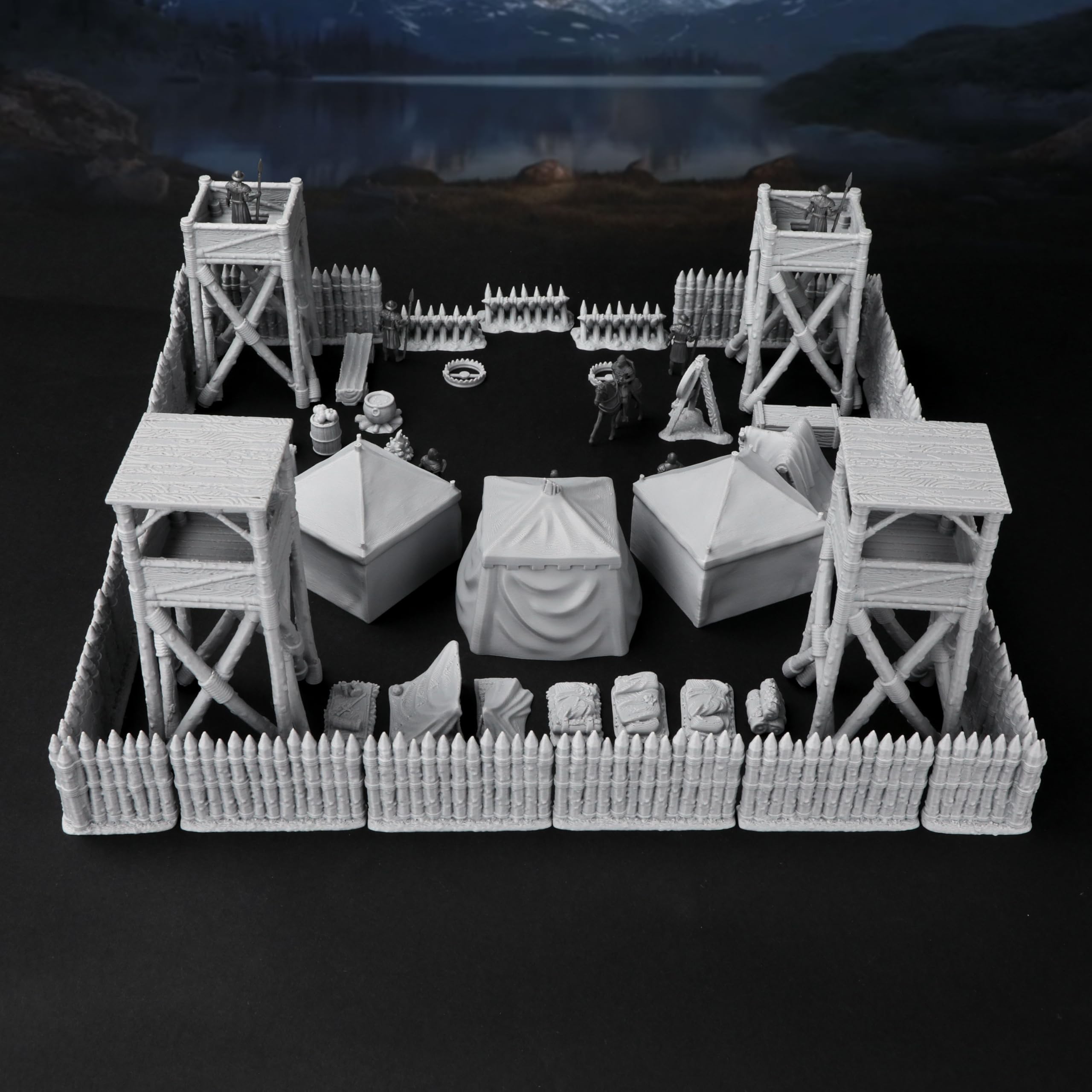 AUSPDICE AF676 camp assembly showing modular pieces in action
