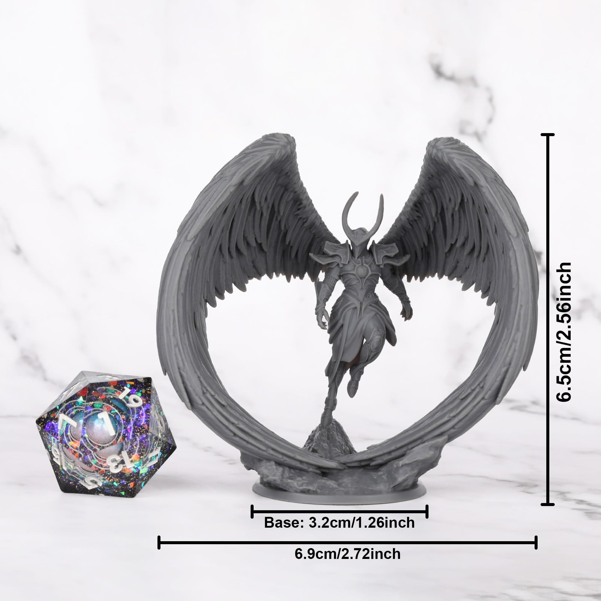 AUSPDICE Angel Fighter miniature displayed as a collectible for RPG enthusiasts