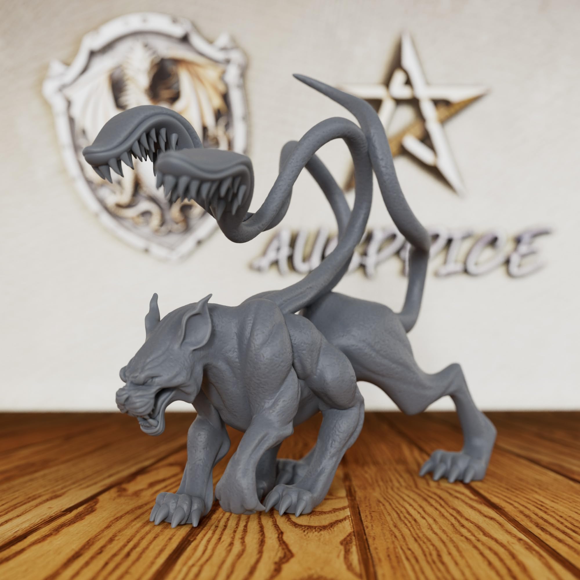 AUSPDICE Displacer Beast armor texture highlighting sculpted details for customization.