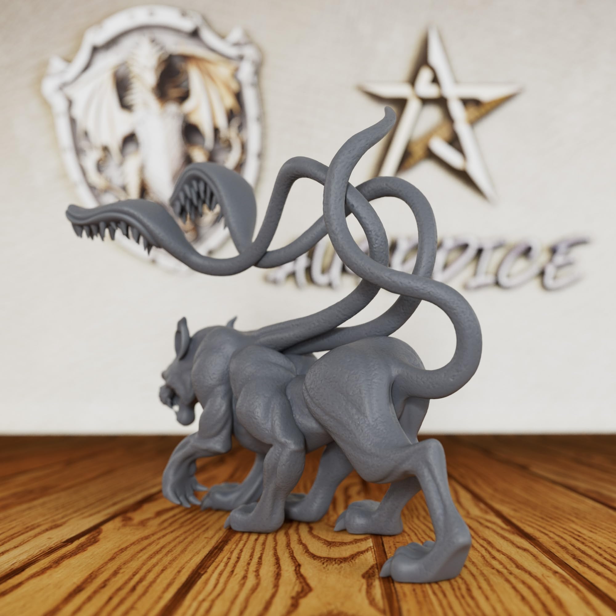 AUSPDICE Displacer Beast front view, ideal for immersive tabletop battles.