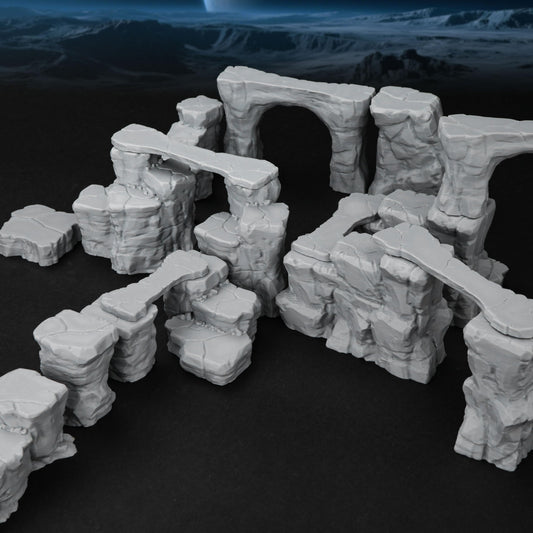 AUSPDICE Pit Canyon Scene shows map-ready terrain for D&D and TTRPG sessions.