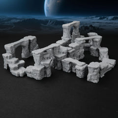 AUSPDICE Pit Canyon Wargame-ready terrain for large encounters.