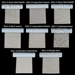 AUSPDICE Texture Roller for foam imprint in tabletop setup.
