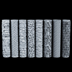 AUSPDICE Cobblestone texture roller adds versatile tabletop detail to dioramas.