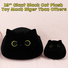 Auspicious Beginning black cat plush home decor in bedroom or living room