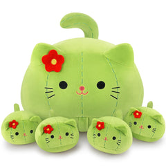 Auspicious Beginning cactus cat plush mommy 19in for cozy hugs and comfort.