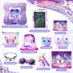 Auspicious Beginning glow unicorn blanket glows after light, adds bedtime magic