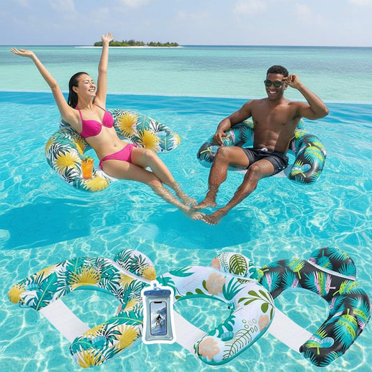 Auspicious Rain 3-pack pool floats for adults with stable lounging and comfort