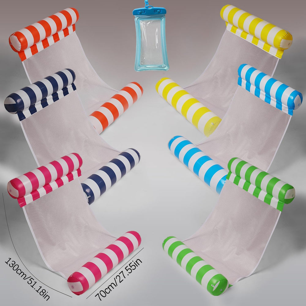 Auspicious Rain 8-pack 4in1 lounge-chair float supports extended relaxation on calm waters.