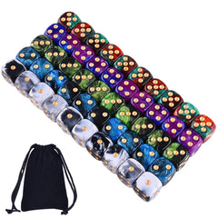 AUSTOR 50-piece dice set in five colors for versatile group play.