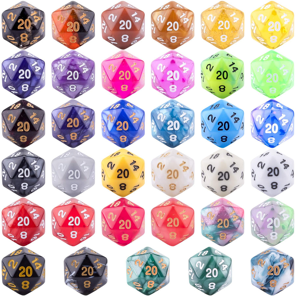 AUSTOR D20 numbers engraved for easy readability during gaming.
