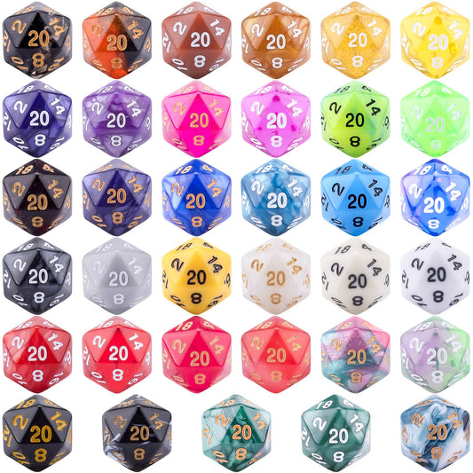AUSTOR D20 numbers engraved for easy readability during gaming.
