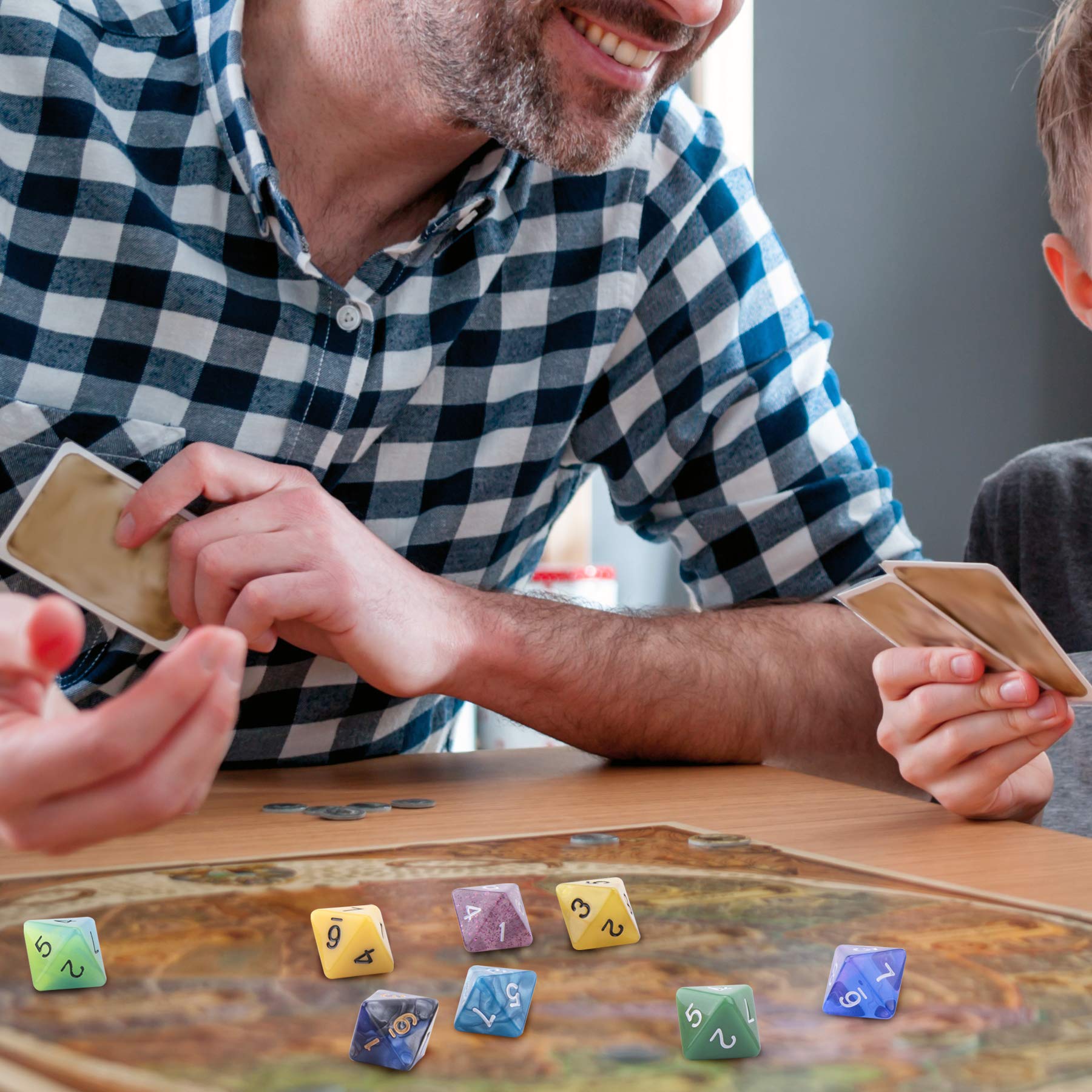 AUSTOR D8 dice bundle ideal for tabletop games.