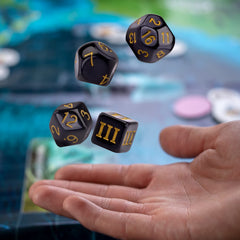 AUSTOR polyhedral dice offer versatile options for number operations and group storytelling.