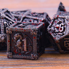 AUSTOR dice box with foam insert for safe storage and display.