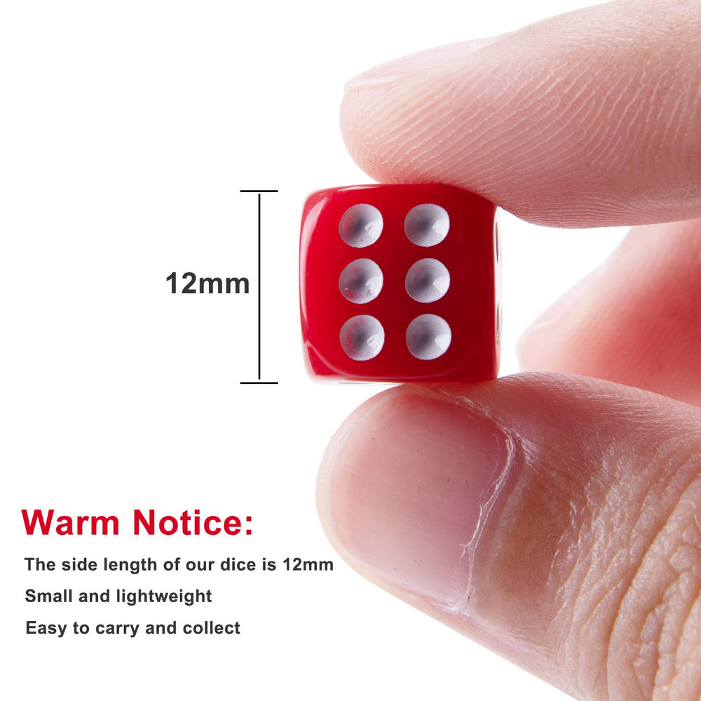 AUSTOR 12mm round-corner dice made from eco-friendly acrylic for durable play