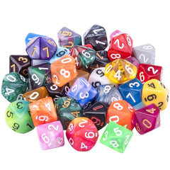 AUSTOR D10 dice set in mixed colors for vibrant RPG sessions.