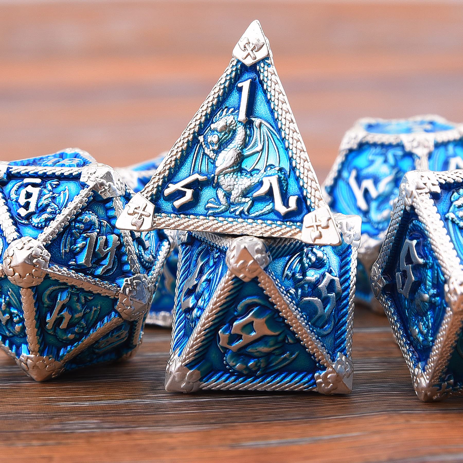 AUSTOR DND dice case with foam insert keeps dice secure during travel.