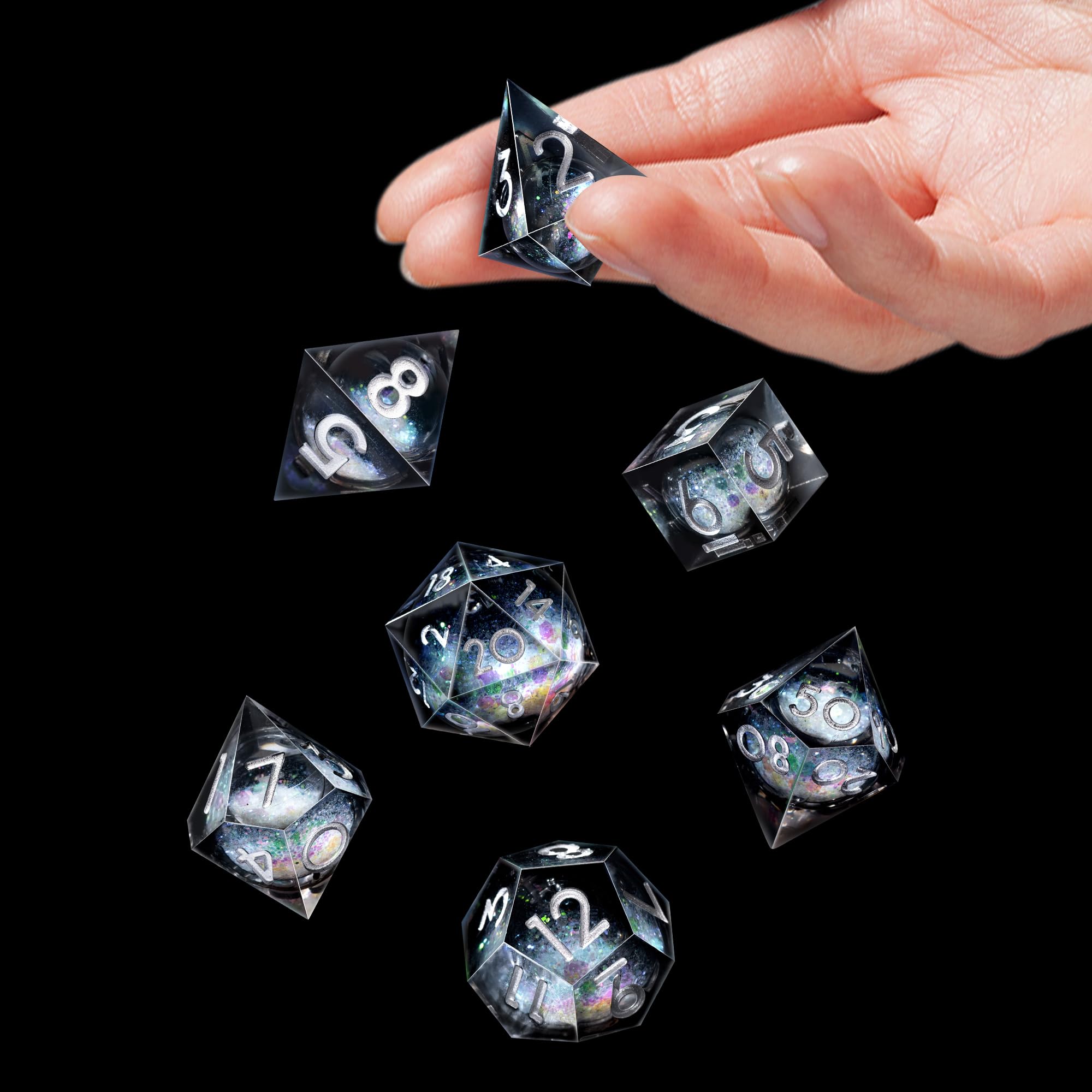 AUSTOR seven-die DND set from D4 to D20 for versatile sessions