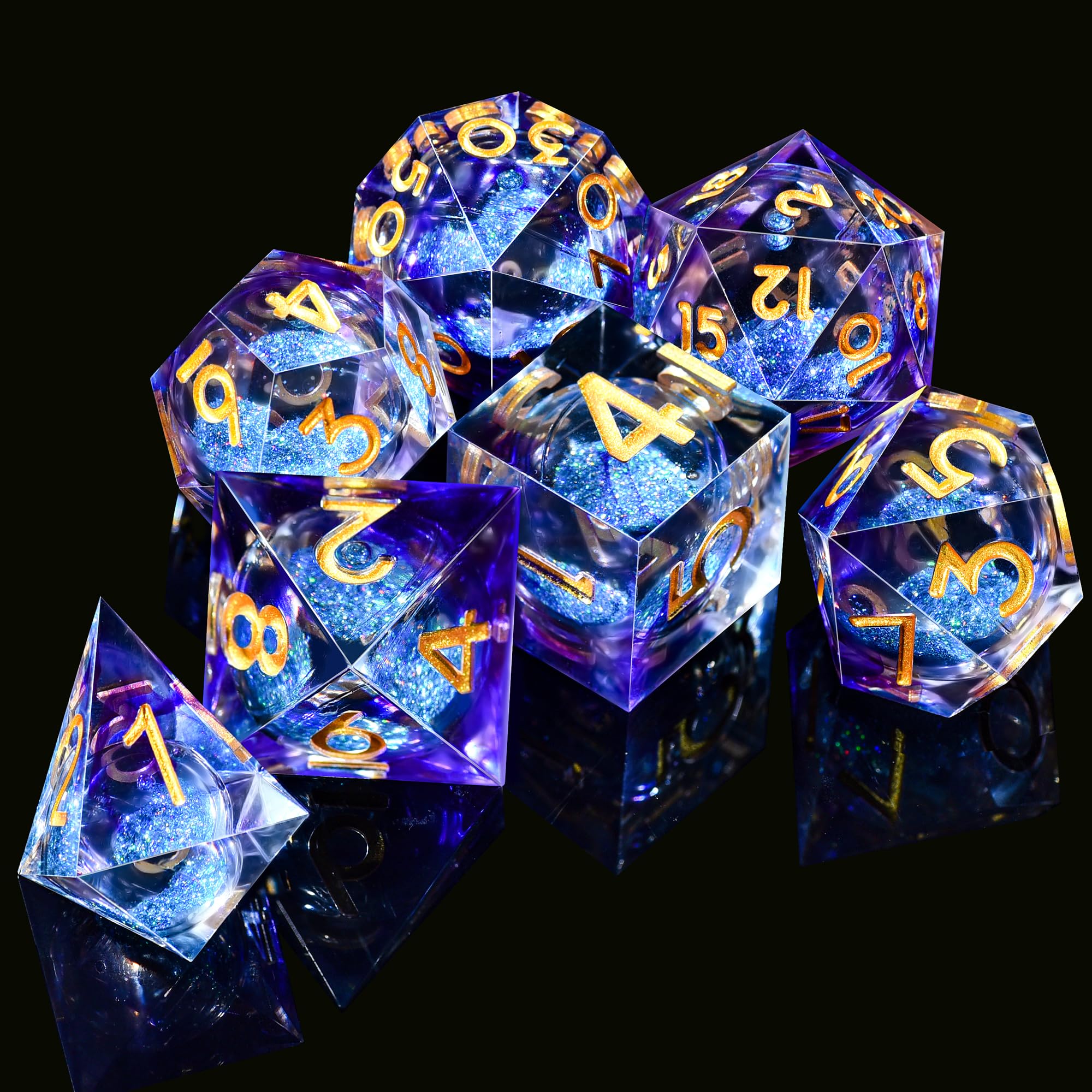 AUSTOR foam-lined storage box keeps the dice organized and protected