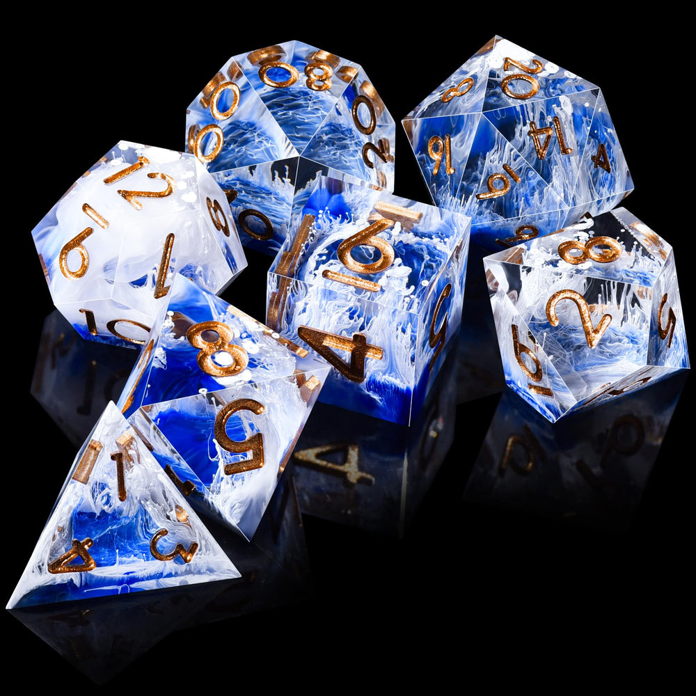 AUSTOR foam-lined PU box stores and displays DND dice