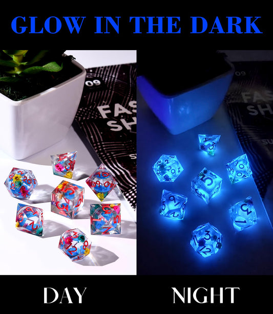 AUSTOR glow-in-the-dark liquid core close-up shows vibrant glow.