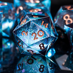 AUSTOR D12 die close-up with gem-like shine and sharp edges