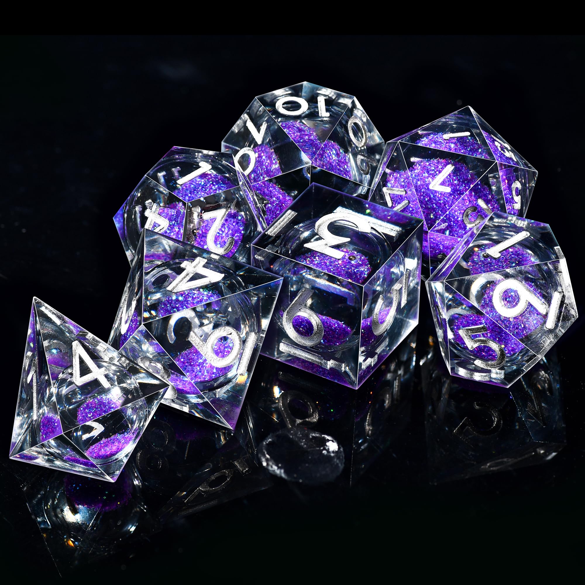 Natural resin construction of AUSTOR dice emphasizes eco-friendly, durable design.