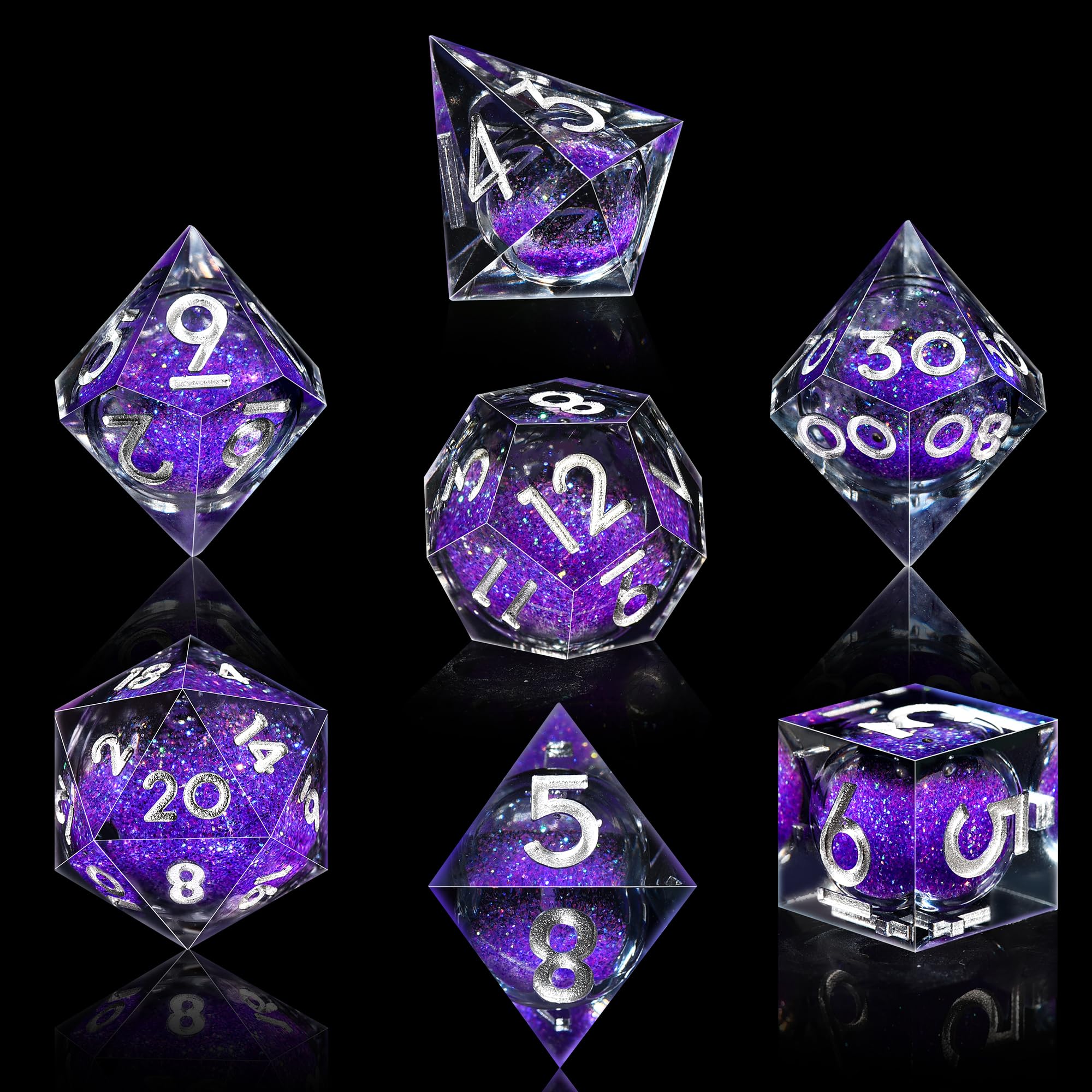Polished sharp edges on AUSTOR resin dice for premium appearance and readability.