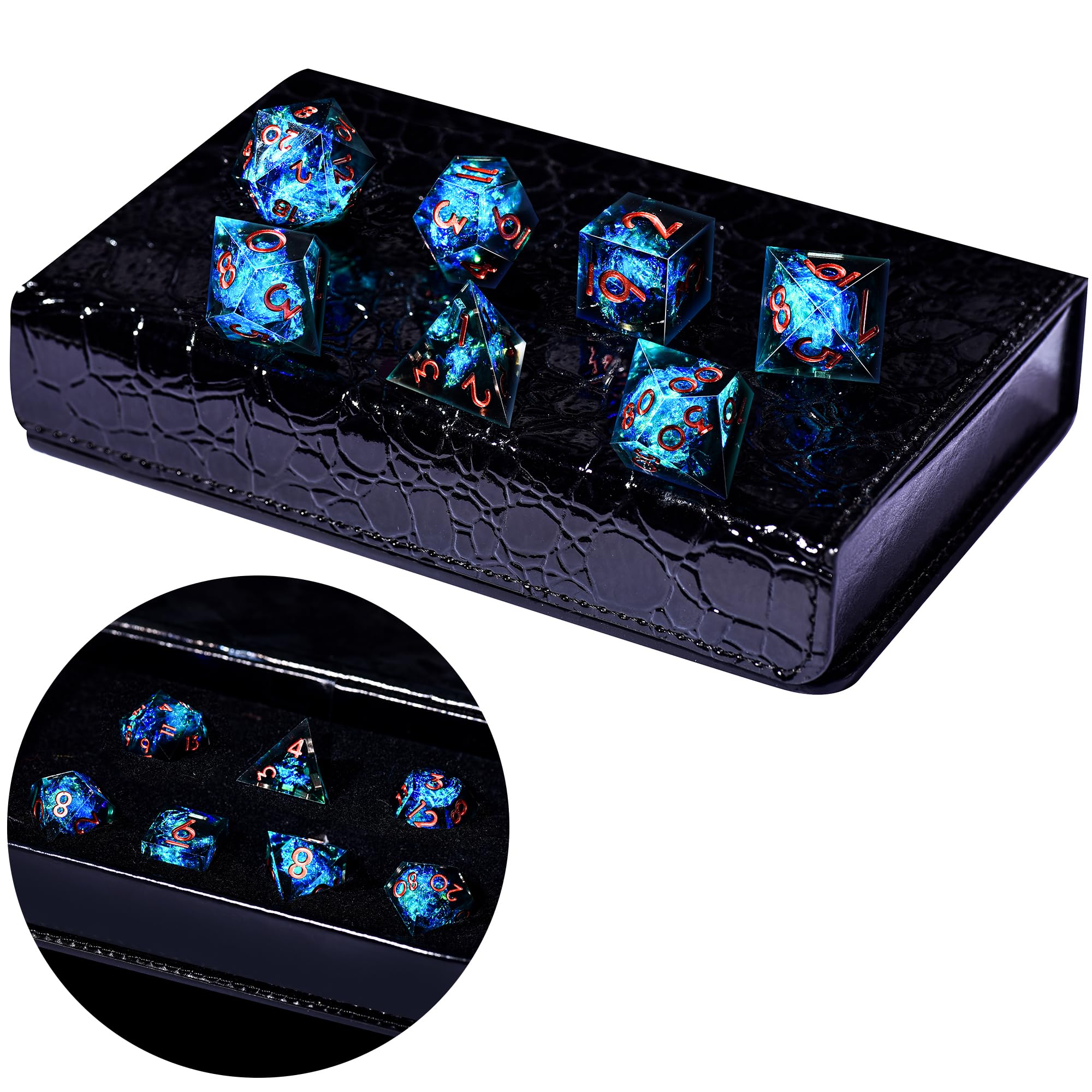 AUSTOR polyhedral dice set ideal for D&D, MTG, and table games at home or events