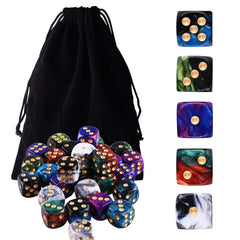 AUSTOR blue and purple two-tone dice with gold pips for eye-catching rolls.