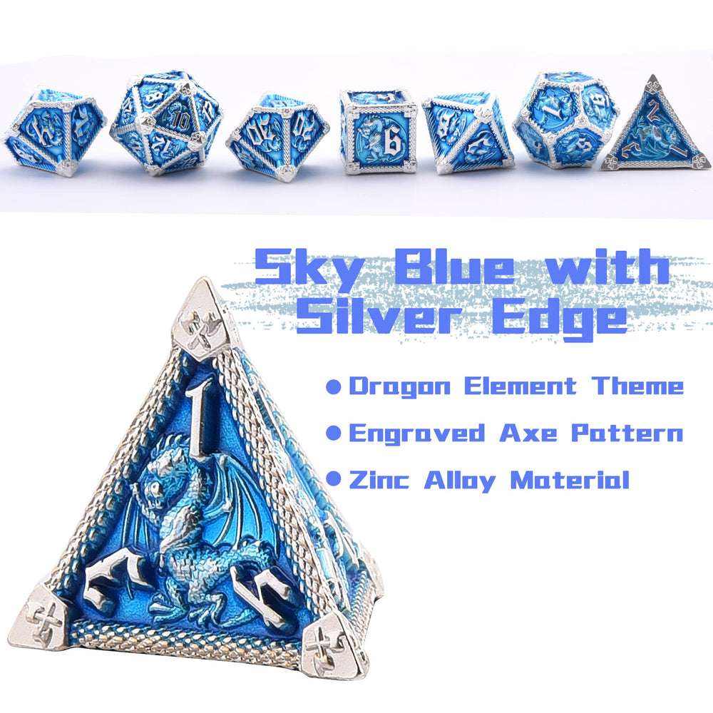 AUSTOR zinc alloy DND dice roll smoothly for satisfying game play.