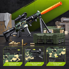 Manual assembly and play with Austraes foam blaster for hands on fun.