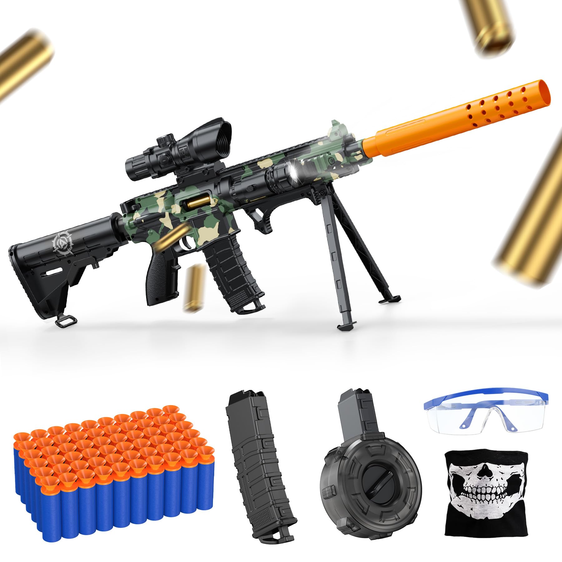 Austraes toy gun green with soft bullets for safe outdoor fun.
