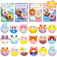 AUUGUU donut squishy toy card front, a delightful classroom gift idea.