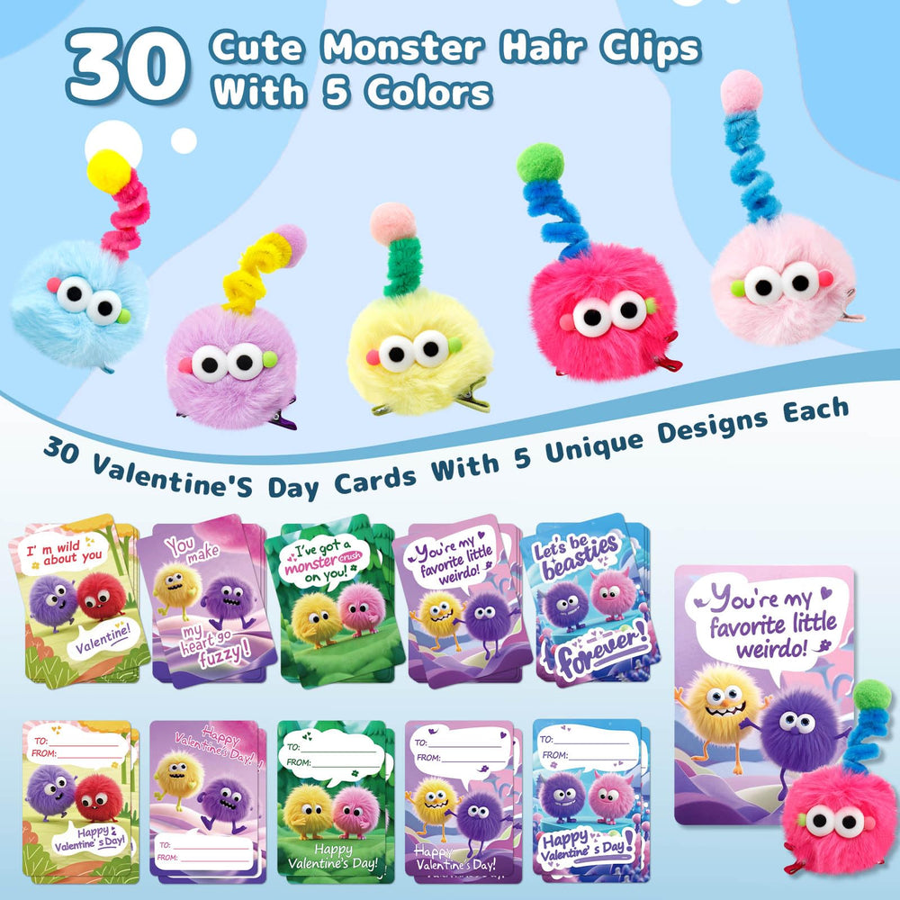 AUUGUU valentines goodie bag idea with clips for non-candy gifts
